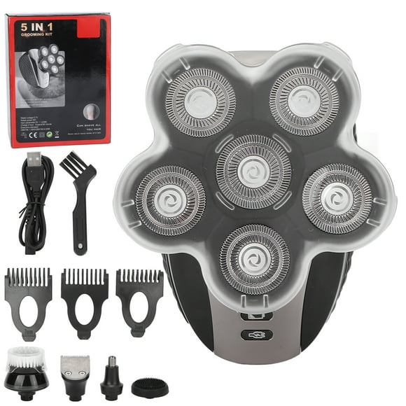 Head Shaverfor Men,Electric Head Shavers Waterproof Electric Heads Razor Kit Rotary Shaver Grooming Kit Crafted with Care