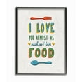 thumbnail image 2 of Stupell Industries I Love Food Funny Colorful Word Design Framed Wall Art by Ester Kay, 2 of 5