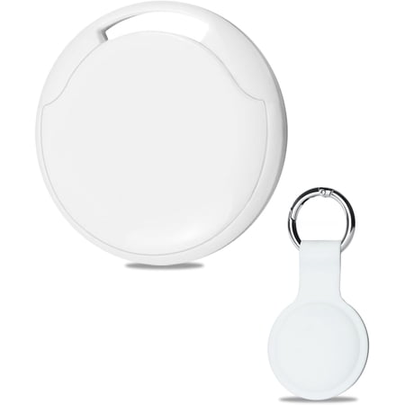 Air Tag, Tag, Works with Find My APP (iOS Only), Finder and Item Locator for Luggage, Backpack, Suitcase, Pets and , Tag, White