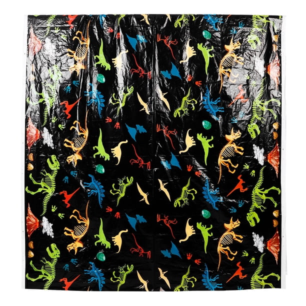 KAKOWELY Mantel desechable para fiesta de cumpleaños, mantel rectangular con estampado de dinosaurios