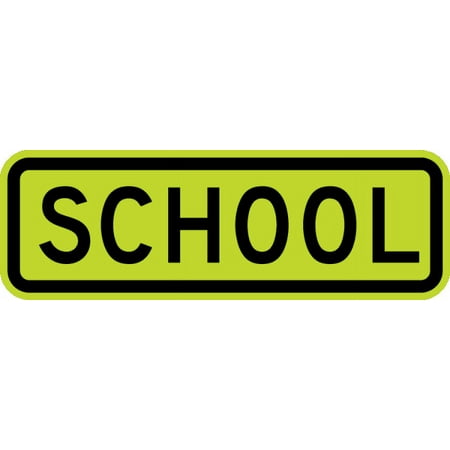 Vinyl Stickers - S4-3P-School Sign - Safety and Warning Warehouse Signs Stickers - 10 x 7 - 3 Pack