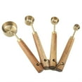 thumbnail image 1 of Goodhd Measuring Spoons Set Wood Handle Stainless Steel Measuring Scoop Baking Tool, 1 of 5