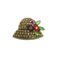 thumbnail image 1 of Pin de broche de accesorio de ropa de cristal con sombrero de joyería elegante Yuyangstore Broche, 1 of 7