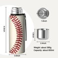 thumbnail image 7 of 20 Oz Baseball Pattern Coffee Tumbler Double Wall Insulated Stainless Steel Water Bottle | Metal Reusable Thermoses Flask with Cup Cap | Leak & Sweat Proof with Anti-Dust Lid, 7 of 7