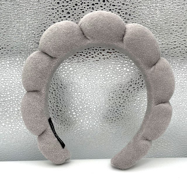 Diadema de esponja en forma de nube para la parte superior del cráneo, cueva para el cabello, toalla para lavarse la cara, diadema de tela para mujer