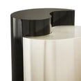 thumbnail image 5 of Ying Yang Modern Style End Table Made with Iron Sheet Frame in Black & Silver, 5 of 8
