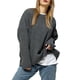 thumbnail image 3 of Suéter de Cuello Redondo para Mujer, Suéter de Punto Holgado e Informal de Larga para Otoño e Invierno. Gris Oscuro L, 3 of 10