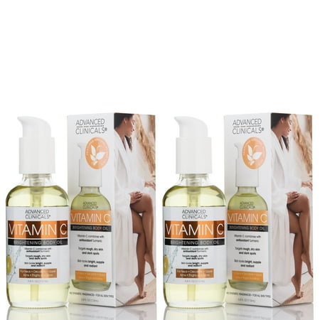 Advanced Clinicals Vitamin C Body Oil Two Pack 3.8 fl oz