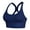 Blue, variant on Sports Bra for Women Padded Medium Support Cross Strappy Bras Seamless High Impact Yoga Exercise Athletic Bras