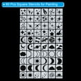 thumbnail image 3 of 3x3 Inch Star Moon Cloud Painting Stencils, 60 Pack Paint Stencils Reusable Painting Template Stencil, White, 3 of 6