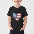 thumbnail image 2 of Afuyipoi Boys Independence Day T-Shirts,Patriotic Printed Breathable Short Sleeve America Anniversary Shirt Black 10-11T, 2 of 5