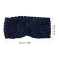 thumbnail image 4 of Unique Bargains 1 Pce Bandeau Confortable Bandeau Croisé Bleu Foncé Violet, 4 of 6