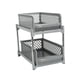 thumbnail image 4 of Estante organizador de gabinete extraíble, estante de almacenamiento de 2 niveles, estante para champú y baño Gris, 4 of 9
