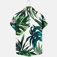 thumbnail image 6 of VBTAPA Mens Hawaiian Floral Shirt Short Sleeve Palm Tree Printed Button Down Shirts Summer Beach Vacation Tops Sales of Today Green XXXL, 6 of 7