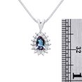 thumbnail image 3 of RYLOS Jewelry For Women Sterling Silver Birthstone Jewelry Ring, Earring & Pendant Necklace Gemstone & Diamonds Pear Tear Drop Shape 6X4MM Alexandrite June Birthstone Womens Jewelry Matching, 3 of 9
