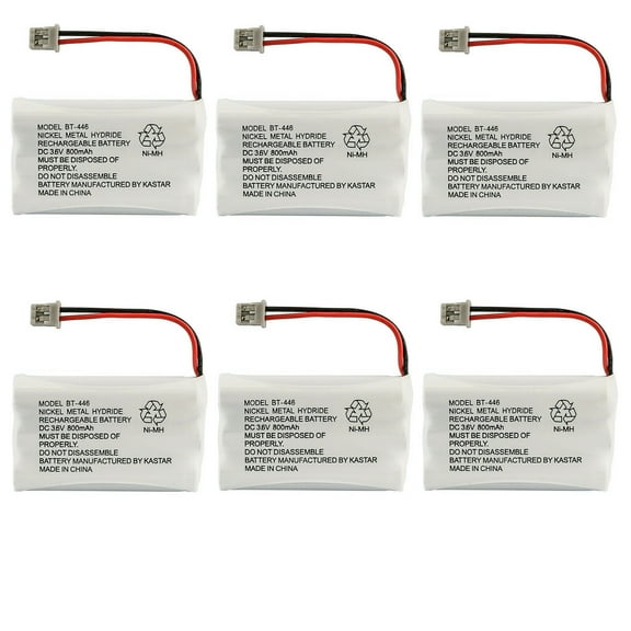 Kastar 6-Pack Battery Ni-MH 3.6V 800mAh Replacement for Uniden TRU99488 TRU99496 TXC146 TXC400 TXC580 TXC-860A TWX955 TWX977 UIP160P UIP165P UIP1868 UIP1868-8 UIP18688 WHAM BT-446 BT1005 BBTY0457001