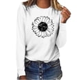 thumbnail image 1 of Chemises & Blouses Ma Commande! Aqestyerly T-Shirt Décontracté Imprimé pour Femmes Col Rond Manches Longues, 1 of 5
