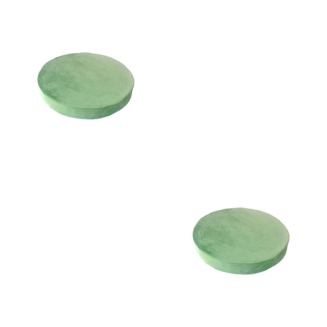 Moyic Futón circular - Cojín engrosado para sentarse durante mucho tiempo Tela transpirable Cojín para arrodillarse de adoración de Buda Terciopelo verde) 2piezas