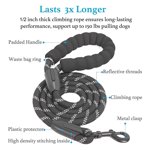 6 FT Strong Dog Leash with Comfortable Padded Handle and Highly Reflective Threads Dog Leashes for Medium and Large Dogs (18-150 LBS)