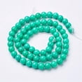 thumbnail image 3 of 1Strand Natural Mashan Jade Round Beads Strands Dyed Dark Turquoise 6mm Hole: 1mm 69pcs/strand 15.7 inch, 3 of 4