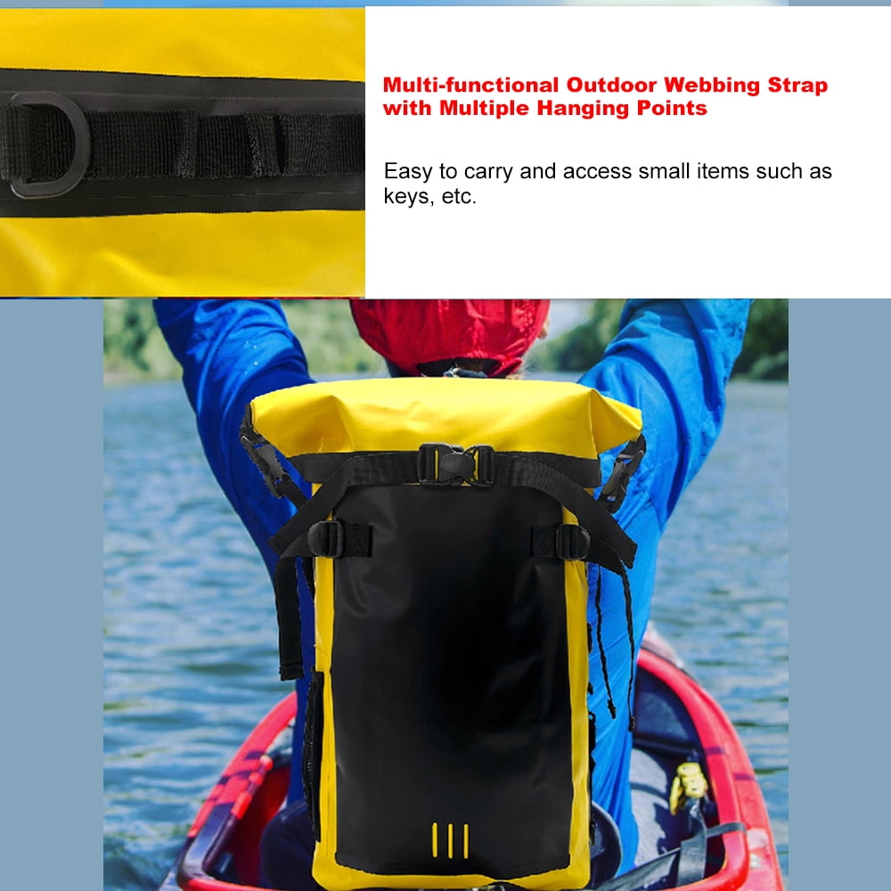 Waterproof Waterproof Backpack - Outdoor Rucksack For River Tracing - Swimming Drifting - Beach Surfing - 30L Large Capacity - 500D PVC Mesh Cloth - Waterproof Level IPX6