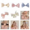 thumbnail image 3 of Holographic Bow Hair Clip Hair Barrette Hair Bow Headpieces Winter Bow French Barrette Headwear Hair Accessories, 3 of 10