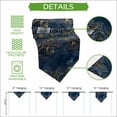 thumbnail image 5 of Luxury Floral Table Runner Linen Burlap Table Runner 60 Inches Long Blue Golden Lace Vintage Dresser Scarves for Kitchen Island Coffee Dining Room Party Wedding Banquet Holiday Decoration 13"x60", 5 of 8