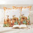 thumbnail image 3 of Orange Pumpkins Fall Thanksgiving Outdoor Pillow Covers 24"x24" Set of 2, Waterproof Throw Pillow Covers for Patio Furniture, Maple Leaf Decorative Cushion Pillowcases for Garden Porch Couch Sofa, 3 of 9