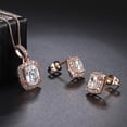 thumbnail image 3 of Daisyyozoid Wholesale Multicolor Earrings Color Zircon Single Full Diamond, Crystal Earrings(Platinum Rectangle), 3 of 9
