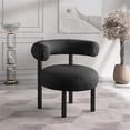 thumbnail image 3 of Meridian Furniture Bordeaux Black Boucle Fabric Accent Chair, 3 of 41
