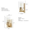 thumbnail image 5 of Hunter - Hartland 1-light Alturas Gold, Small Sconce Light, Dimmable, Transitional Style, for Bedrooms, Dining, Living Rooms - 13072, 5 of 6