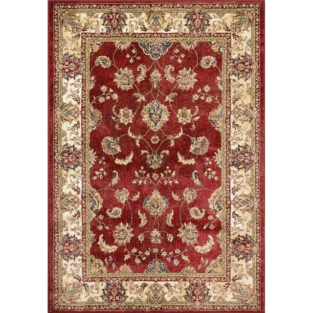 Dynamic Rugs AN28571581464 2 ft. 2 in. x 7 ft. 7 in. Ancient 57158 Rectangle Traditional Rug - 1464 Red & Ivory