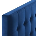 thumbnail image 4 of Pemberly Row Modern Fabric Blue Biscuit Tufted Velvet Twin Headboard, 4 of 5