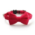thumbnail image 4 of Cat Soft Velvet With Bow Tie Bell Breakaway Boy Girl Basic Pure Colors Male Female, 4 of 9