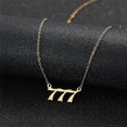 thumbnail image 5 of Stainless Steel Angel Number Necklace 111 222 333 444 555 666 777 888 999 For Women Men Lucky Number Chain Necklaces Jewelry, 5 of 5
