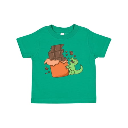 

Inktastic Dino with Chocolate Bar Gift Toddler Boy or Toddler Girl T-Shirt