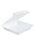 thumbnail image 5 of Dart 95HT1R Carryout Food Container, Foam Hinged 1-Comp, 9 1/2 x 9 1/4 x 3, 200/Carton, 5 of 6