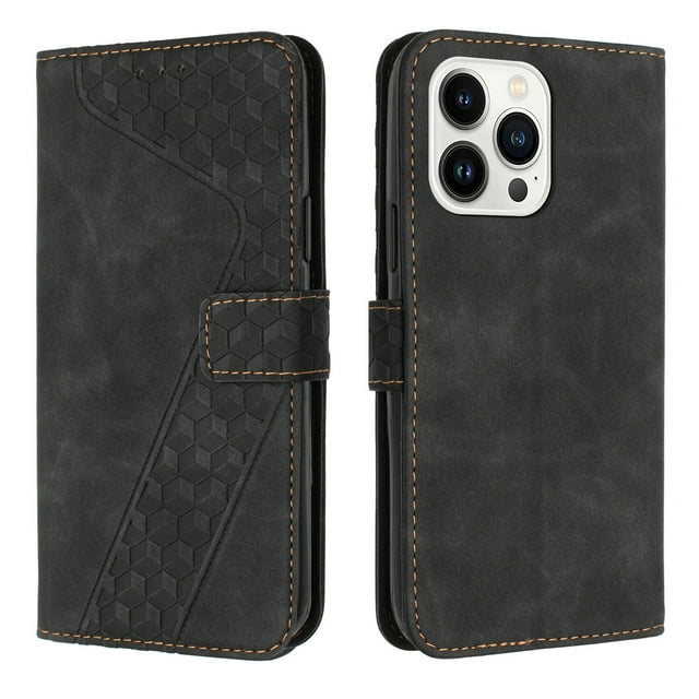 Compatible avec iPhone 13 Pro Étui Portefeuille avec Fentes pour Cartes Fermeture Magnétique