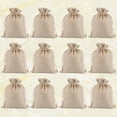thumbnail image 2 of 20Pcs Khaki Linen Drawstring Bag Small Storage Bag 9.5*13.5in, 2 of 8