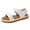 White, variant on Chunky Platform Sandals for Women Stylish Cushioned Footbed Durable Sole Adjustable Strap Shoes Non Slip Breathable Summer Walking Sneakers Black Size 6