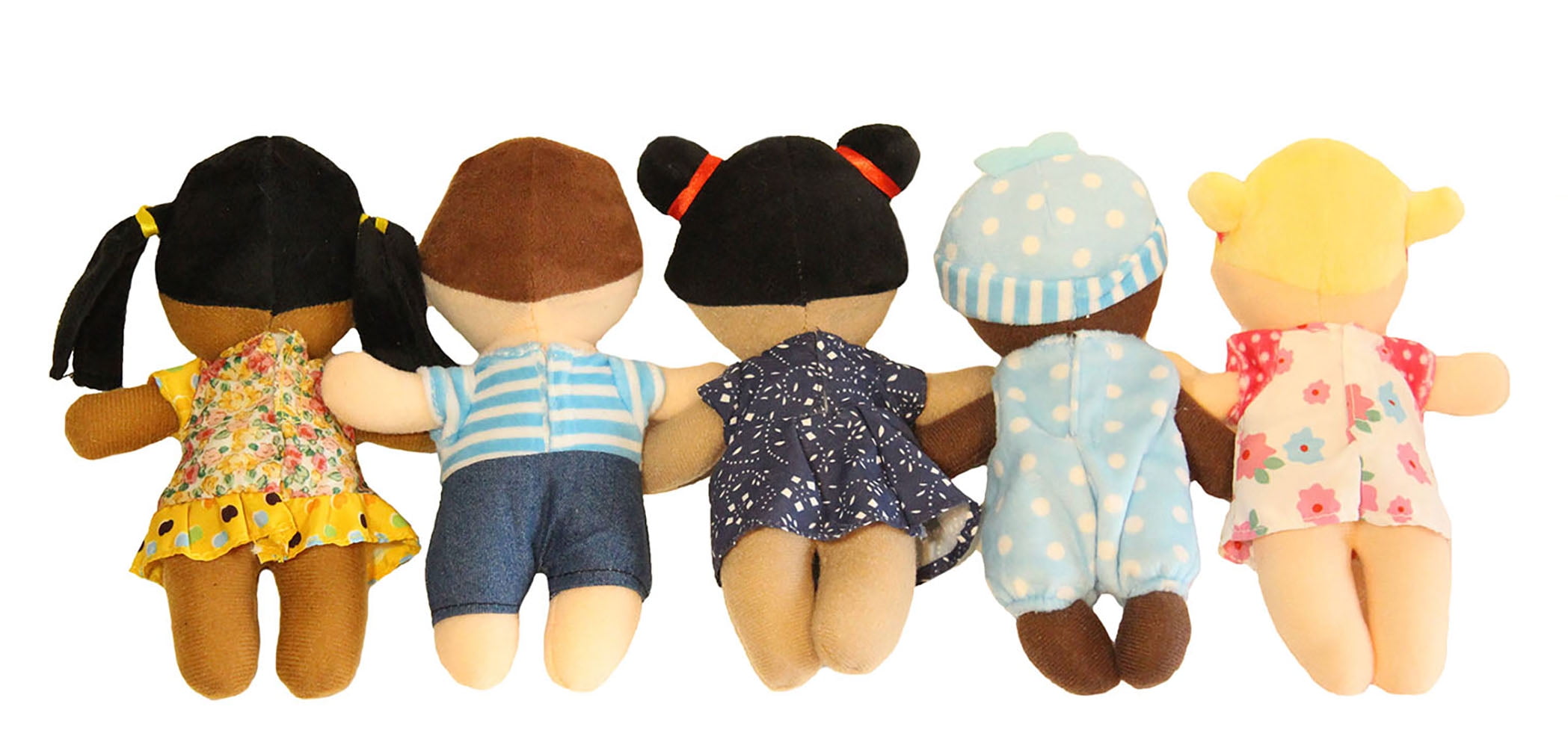Making Believe Dolls, Plush Diversity, 8 inch, (5 Piece)