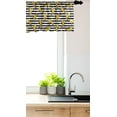 thumbnail image 3 of Ambesonne Indie Window Valance, Stripes Tropical Bananas, 54" X 12", Black White Yellow, 3 of 3