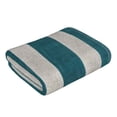 thumbnail image 4 of Polyester Long Towel Multi-Size Water Absorption Good Bright Fluffy Soft For Bathroom Swimming Pool Beach Outdoor Travel Cyan Stripe_2, 4 of 8