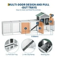 thumbnail image 3 of 122" Wooden Chicken Coop with Nesting Box, Large Chicken Run with Waterproof, Sliding Tray & Ramp, Outdoor Chicken Coop for Backyard, Farm, 3 of 9