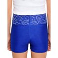 thumbnail image 2 of inhzoy Kids Girls Rhinestone Ballet Dance Shorts Sparkle Gymnastics Yoga Figure Skating Tumbling Blue 6, 2 of 7