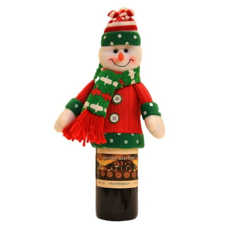 

Dtydtpe bottle cover Bottle Cover Bags Decoration Home Party Santa Claus Christmas