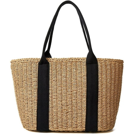 Bags, Straw Bag For Women Woven Tote With Magnetic Buckle