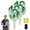 Peacock Green, variant on Pickleball Paddle Set with 2 Paddles 4 Balls and Clear Carry Bag Gem Blue