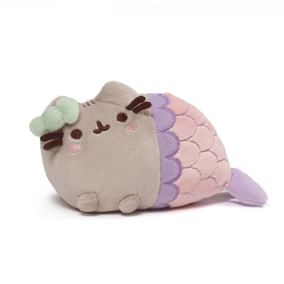 Gund Pusheen Spiral Shell Mermaid Stuffed Cat Plush, 7"