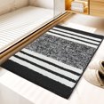 thumbnail image 4 of Gradient Striped Flocked Faux Wool Bathroom Rug, Quick Dry Latex Non Slip Floor Mat, Absorbent Foot Pad for Shower Room Vanity, Entryway And Household Daily Bath Decor, 4 of 6